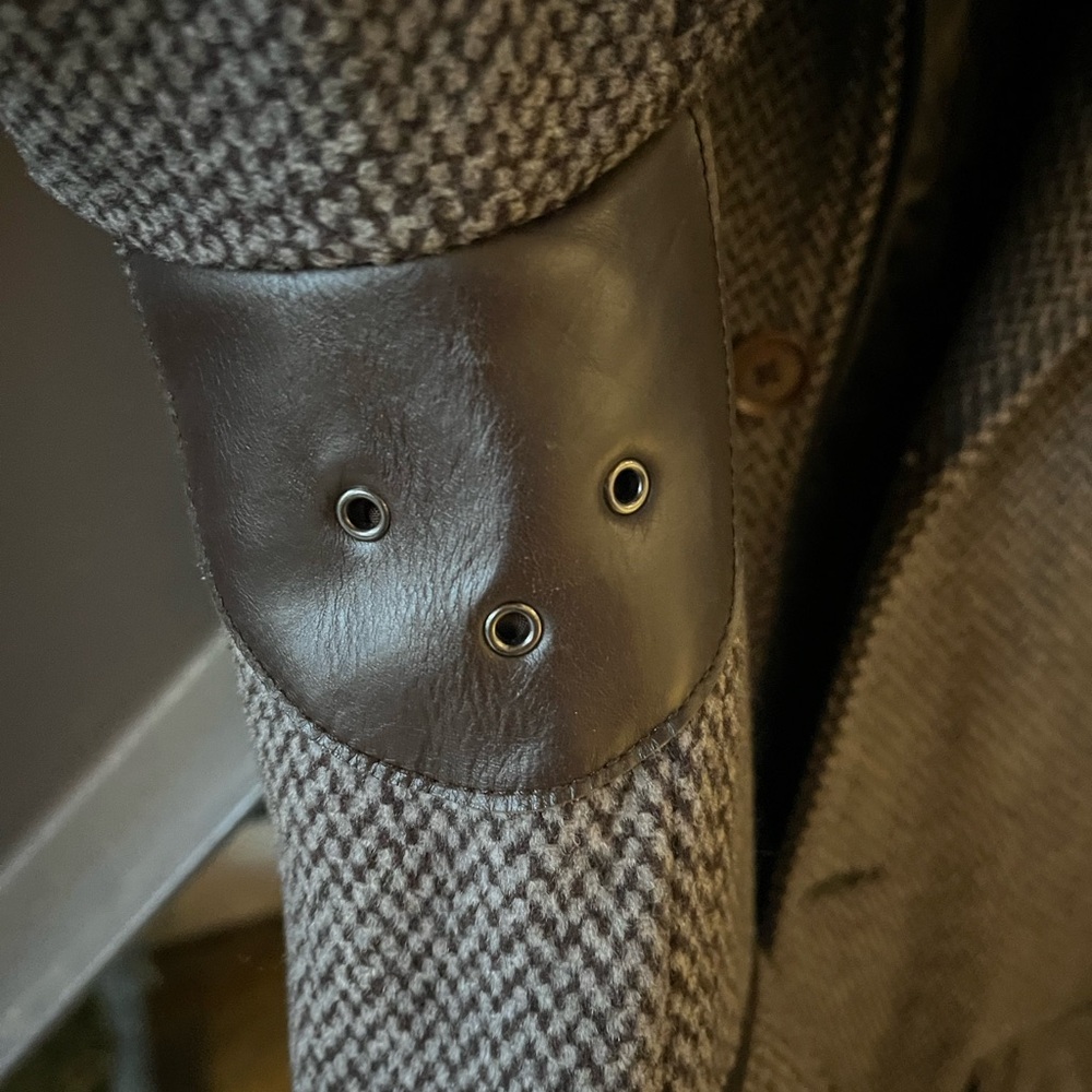 RUDSAK Wool with Leather Trim Herringbone Jacket - Size S - Picture 6 of 15